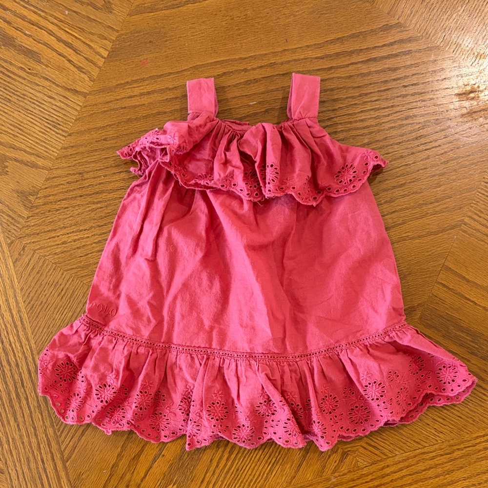 Ralph Lauren Coral Baby Dress with Bloomers